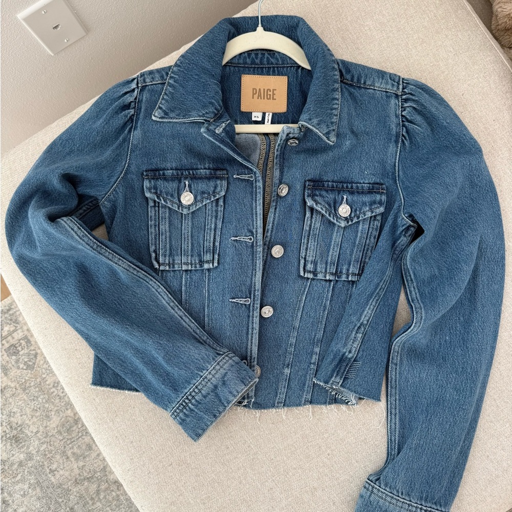 PAIGE Women's Classic Blue Jean Jacket